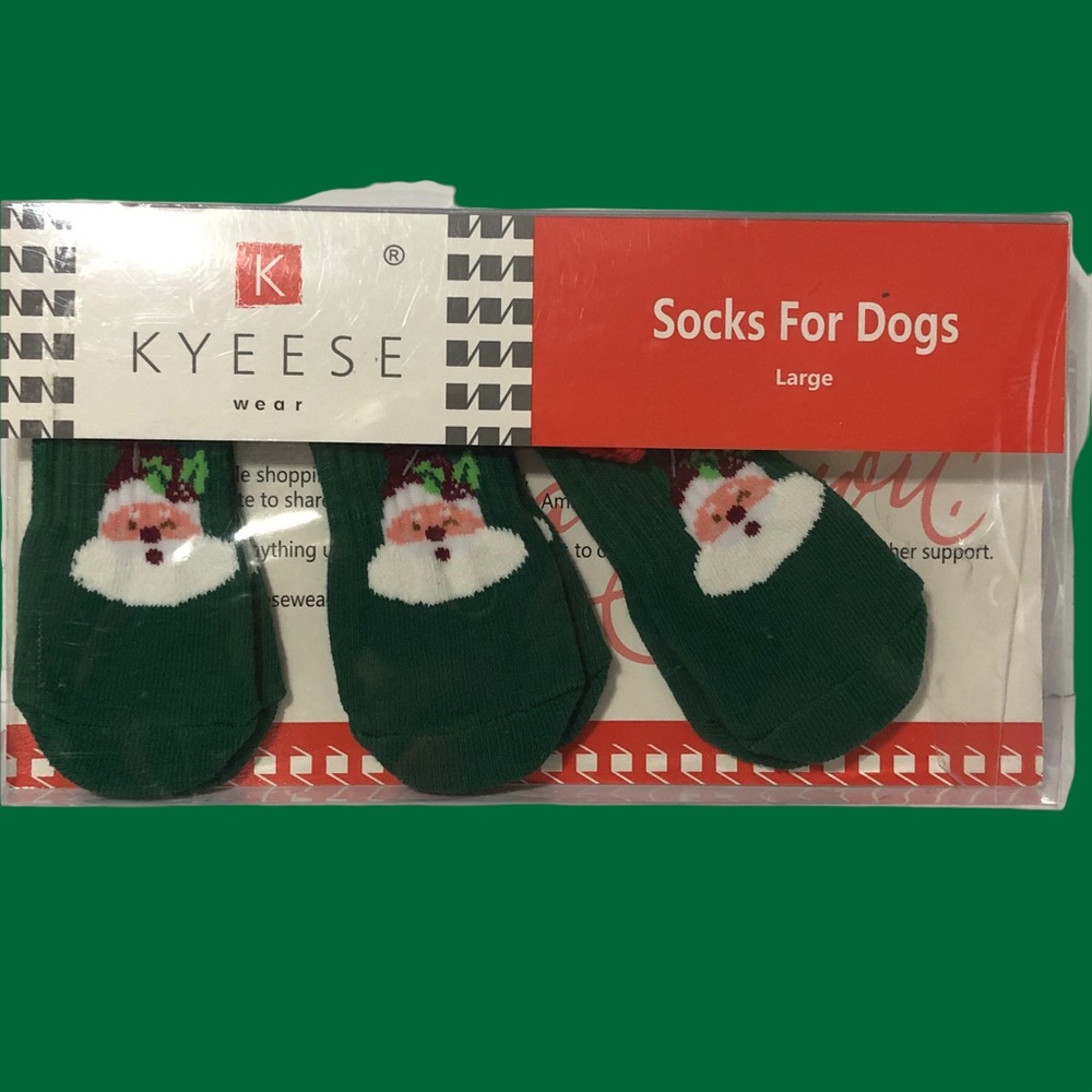 Christmas Santa Socks for Large Breed Dog NEW
